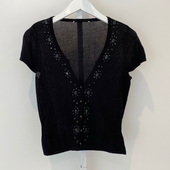 WHITE HOUSE BLACK MARKET EMBELLISHED KNIT SMALL - Picture 2 of 16